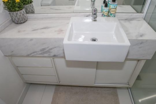 Banheiro da Suíte de apartamento à venda com 2 quartos, 70m² em Vila Leopoldina, São Paulo