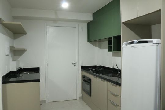 Cozinha de apartamento para alugar com 1 quarto, 28m² em Parque Industrial Tomas Edson, São Paulo