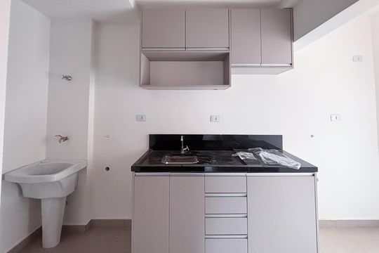 Cozinha de apartamento para alugar com 1 quarto, 28m² em Vila Lucia, São Paulo