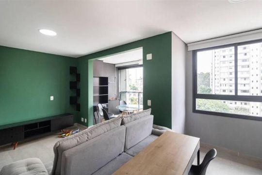 Sala de apartamento para alugar com 1 quarto, 54m² em Vila Mariana, São Paulo