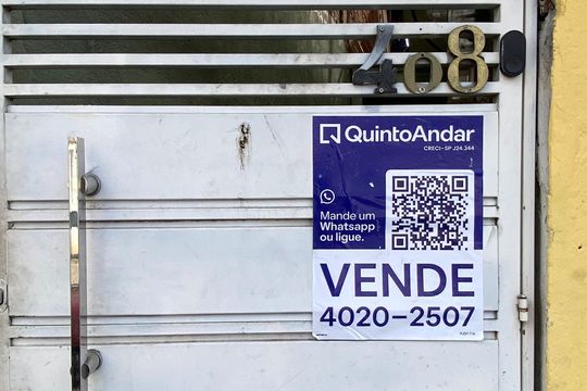 Fachada + placa de casa à venda com 3 quartos, 84m² em Parque Boturussu, São Paulo