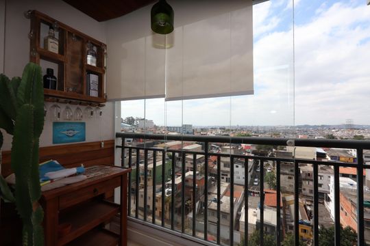Varanda da Sala de apartamento à venda com 2 quartos, 55m² em Vila Ivone, São Paulo