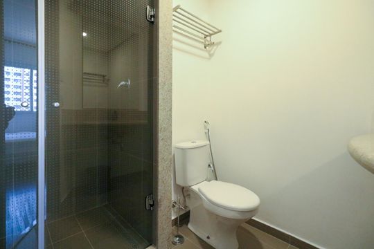 Banheiro de kitnet/studio à venda com 1 quarto, 19m² em Santa Paula, São Caetano do Sul