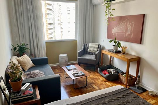 Sala  de kitnet/studio à venda com 1 quarto, 40m² em Jardim Paulista, São Paulo