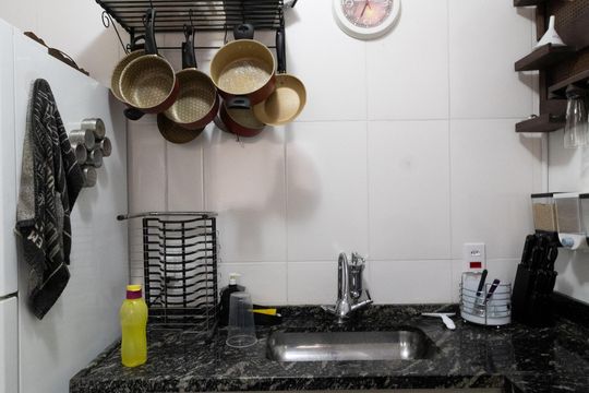 Cozinha de apartamento à venda com 2 quartos, 39m² em Jardim Belem, São Paulo