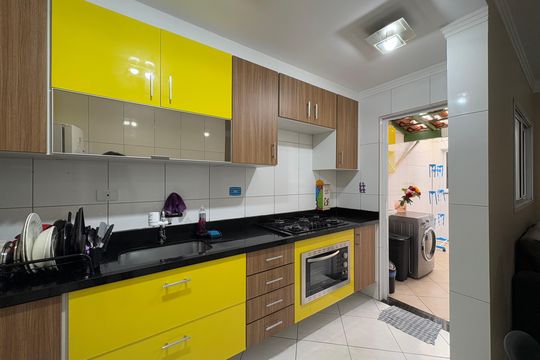 Cozinha de apartamento para alugar com 2 quartos, 51m² em Parque Novo Oratório, Santo André
