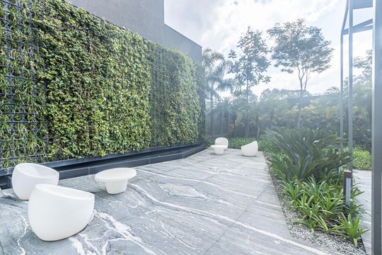 Área comum de kitnet/studio à venda com 1 quarto, 35m² em Indianópolis, São Paulo