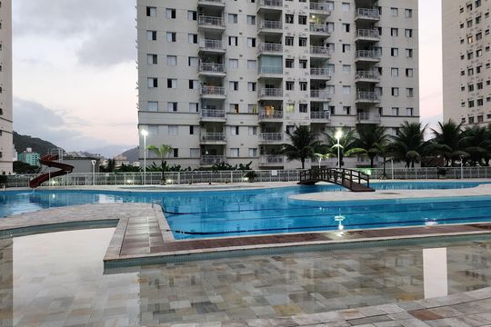 Área comum - Piscina de apartamento para alugar com 2 quartos, 69m² em Marapé, Santos