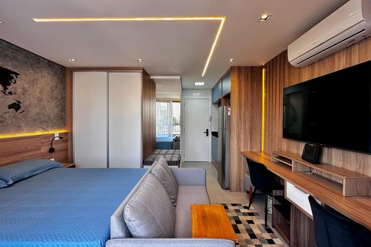 Sala de kitnet/studio à venda com 1 quarto, 25m² em Santo Amaro, São Paulo