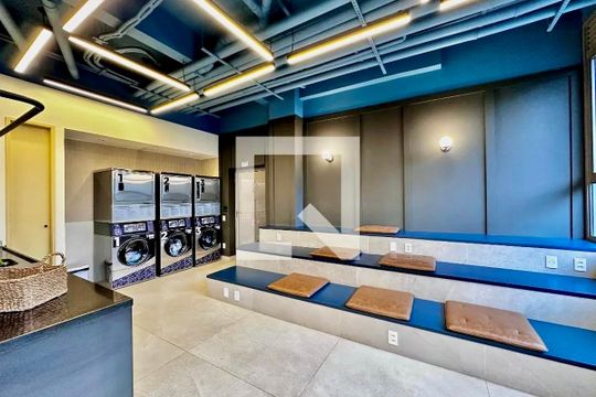Área comum - Lavanderia de kitnet/studio à venda com 1 quarto, 25m² em Santo Amaro, São Paulo