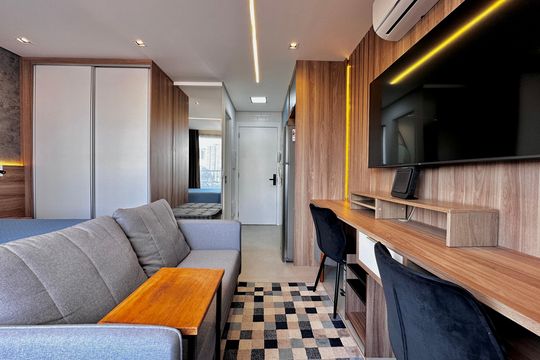 Sala de kitnet/studio à venda com 1 quarto, 25m² em Santo Amaro, São Paulo