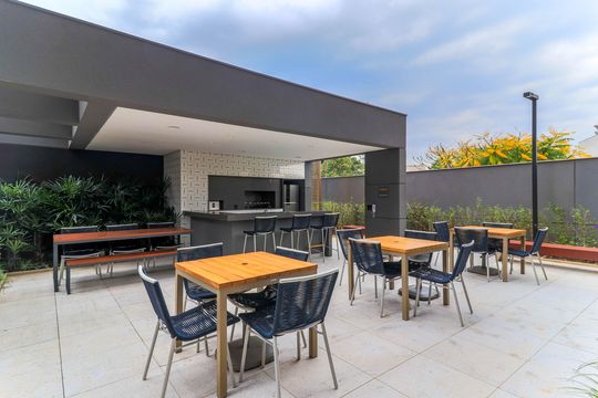 Área comum - Churrasqueira de apartamento à venda com 3 quartos, 145m² em Campo Belo, São Paulo