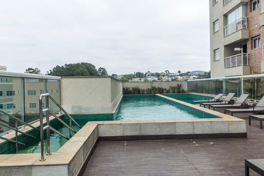 Área comum - Piscina de apartamento à venda com 1 quarto, 52m² em Empresarial 18 do Forte, Barueri