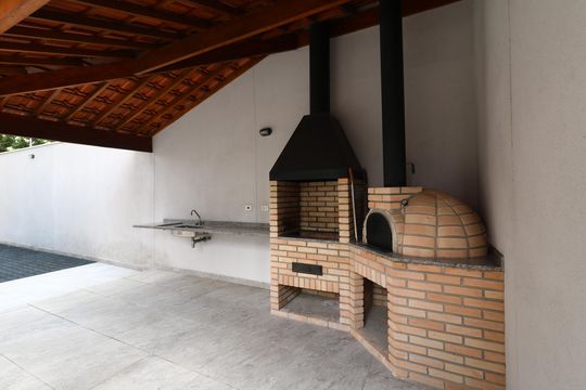 Área Comum - Churrasqueira de apartamento à venda com 3 quartos, 82m² em Jardim, Santo André