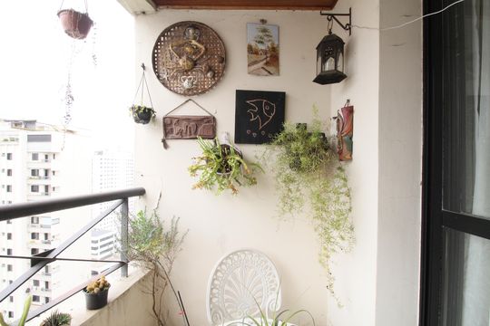 Varanda Sala de apartamento à venda com 2 quartos, 58m² em Vila Andrade, São Paulo