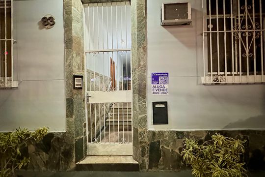 Fachada - Plaquinha instalada de apartamento à venda com 2 quartos, 46m² em Botafogo, Rio de Janeiro
