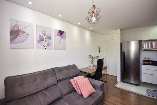 Sala de apartamento para alugar com 2 quartos, 41m² em Paraíso do Morumbi, São Paulo