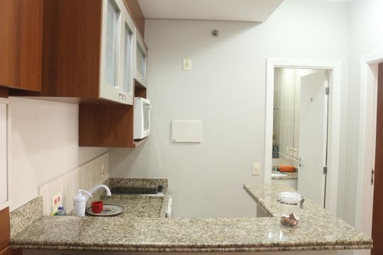Cozinha de kitnet/studio à venda com 1 quarto, 36m² em Santa Paula, São Caetano do Sul