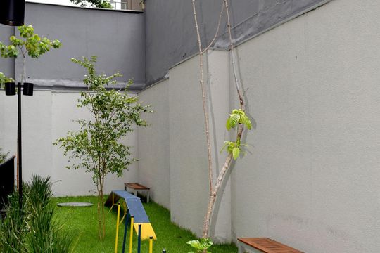 Área comum de kitnet/studio para alugar com 1 quarto, 25m² em Pinheiros, São Paulo