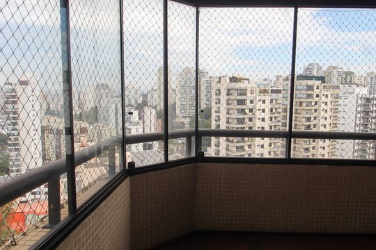Varanda da Sala de apartamento à venda com 3 quartos, 100m² em Vila Andrade, São Paulo