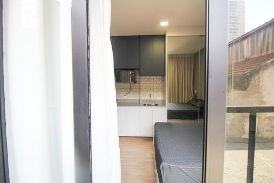 Varanda de kitnet/studio para alugar com 0 quarto, 29m² em Mooca, São Paulo