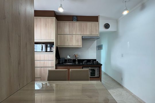 Cozinha de apartamento à venda com 2 quartos, 54m² em Jardim, Santo André
