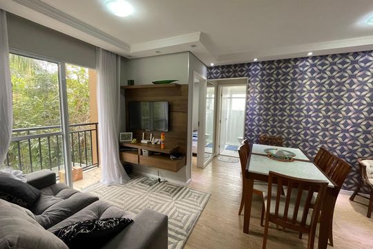 Sala de apartamento para alugar com 2 quartos, 47m² em Quinta dos Angicos, Cotia