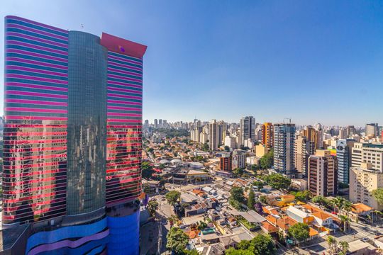 Área comum - Rooftop de kitnet/studio à venda com 1 quarto, 24m² em Pinheiros, São Paulo