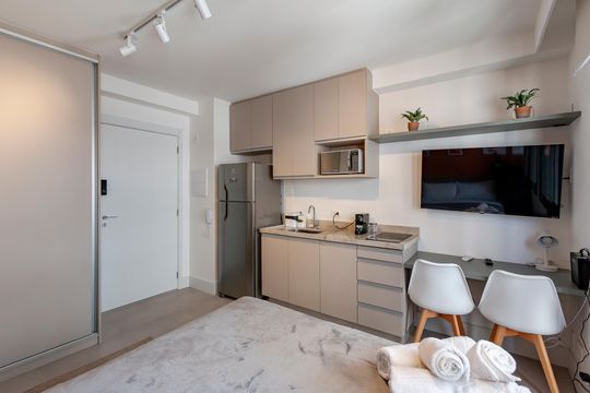 Studio de kitnet/studio para alugar com 1 quarto, 23m² em Santo Amaro, São Paulo