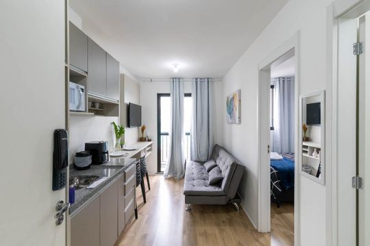 Sala de apartamento para alugar com 1 quarto, 27m² em Centro Histórico de São Paulo, São Paulo