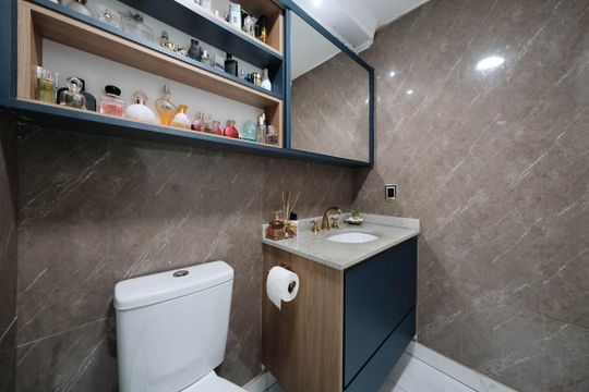 Banheiro da Suíte de apartamento à venda com 2 quartos, 63m² em Vila Guilhermina, São Paulo