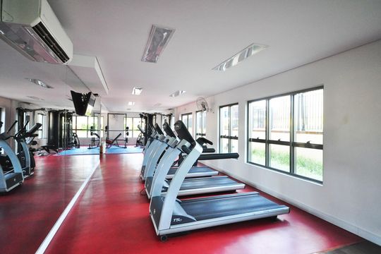 Área comum - Academia de apartamento para alugar com 1 quarto, 70m² em Panamby, São Paulo