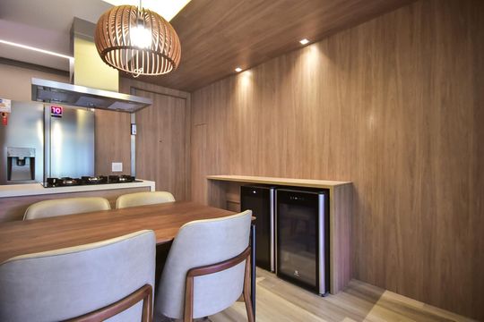 Cozinha de apartamento para alugar com 1 quarto, 70m² em Panamby, São Paulo