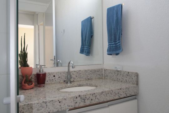 Banheiro Social de apartamento para alugar com 2 quartos, 44m² em Nossa Senhora da Conceição, Contagem