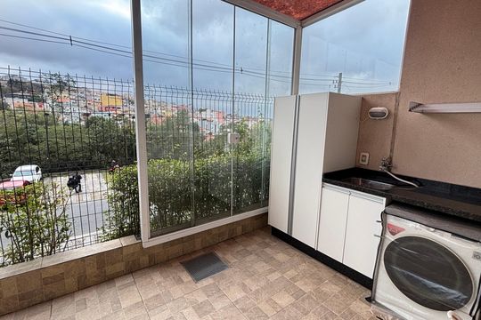 Varanda - Quintal de apartamento à venda com 3 quartos, 84m² em Parque Sao Vicente, Santo André