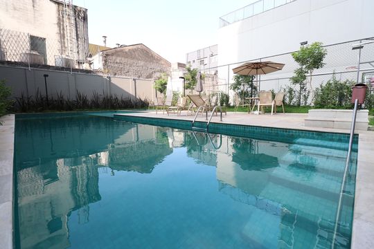 Área comum - Piscina de apartamento para alugar com 1 quarto, 36m² em Lapa, São Paulo