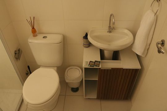 Banheiro da Suíte de apartamento para alugar com 1 quarto, 40m² em Bom Retiro, São Paulo