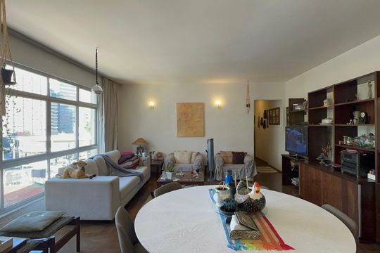 Sala de apartamento à venda com 3 quartos, 144m² em Paraíso, São Paulo
