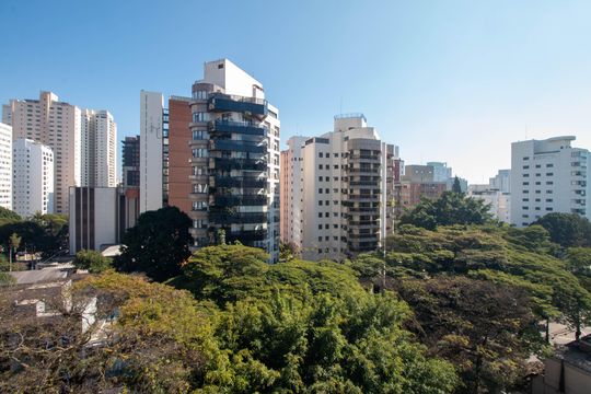 Vista da Varanda da Sala de apartamento à venda com 4 quartos, 180m² em Brooklin, São Paulo