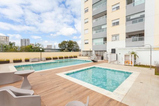 Área comum - Piscina de apartamento para alugar com 1 quarto, 34m² em Socorro, São Paulo