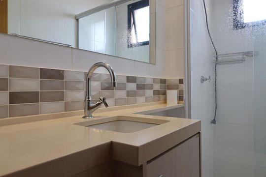 Banheiro Social de apartamento para alugar com 1 quarto, 49m² em Jardim Palma Travassos, Ribeirão Preto
