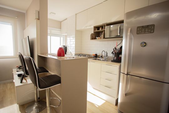 Cozinha de apartamento para alugar com 1 quarto, 32m² em Água Branca, São Paulo