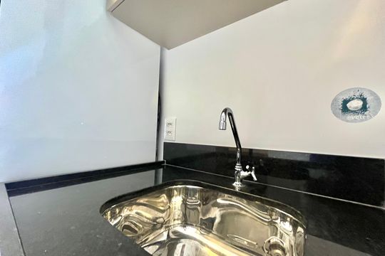 Cozinha de kitnet/studio para alugar com 1 quarto, 26m² em Vila Clementino, São Paulo