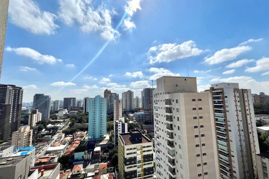 Vista da Varanda da Studio de kitnet/studio para alugar com 1 quarto, 26m² em Vila Clementino, São Paulo