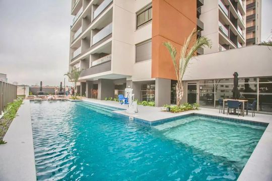 Área comum - Piscina de kitnet/studio para alugar com 1 quarto, 26m² em Vila Clementino, São Paulo