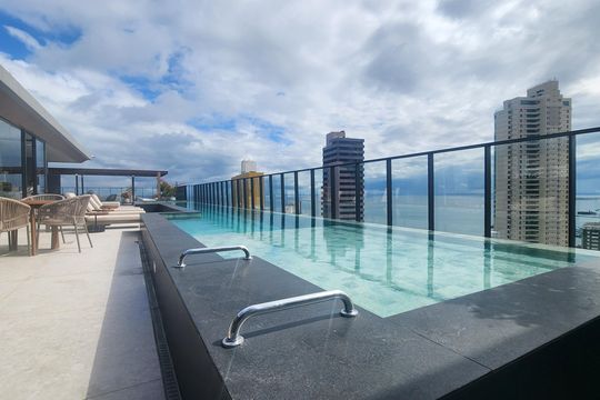 Área comum - Piscina de kitnet/studio para alugar com 1 quarto, 27m² em Vitória, Salvador