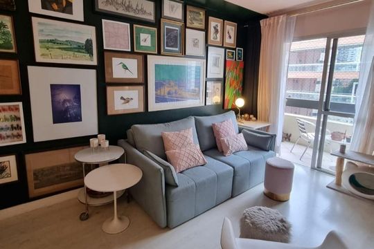 Sala de apartamento à venda com 3 quartos, 82m² em Vila Olímpia, São Paulo