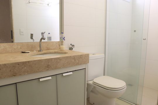 Banheiro da Suíte 3 de apartamento para alugar com 3 quartos, 160m² em Setor Marista, Goiânia