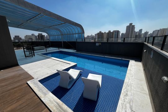 Área comum - Piscina de kitnet/studio à venda com 1 quarto, 26m² em Santana, São Paulo