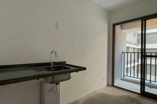 Cozinha de kitnet/studio à venda com 1 quarto, 26m² em Pinheiros, São Paulo